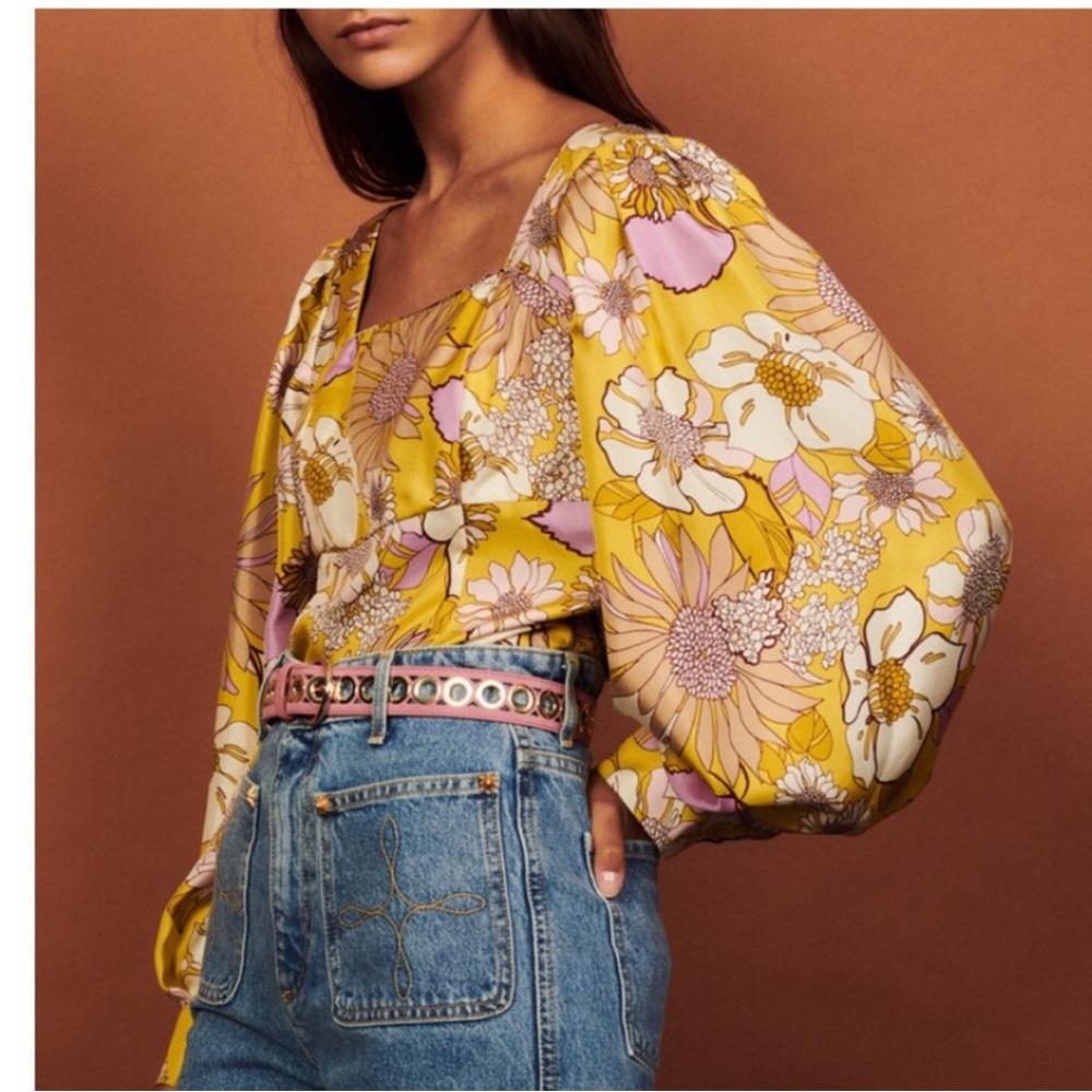 NWT SANDRO GINGER BLOUSE XL